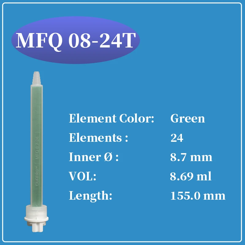 MFQ 08-24T MIXPAC SULZER QUADRO Mixer 200ml /400ml 1:1/2:1 AB Glue Mixer 50pcs