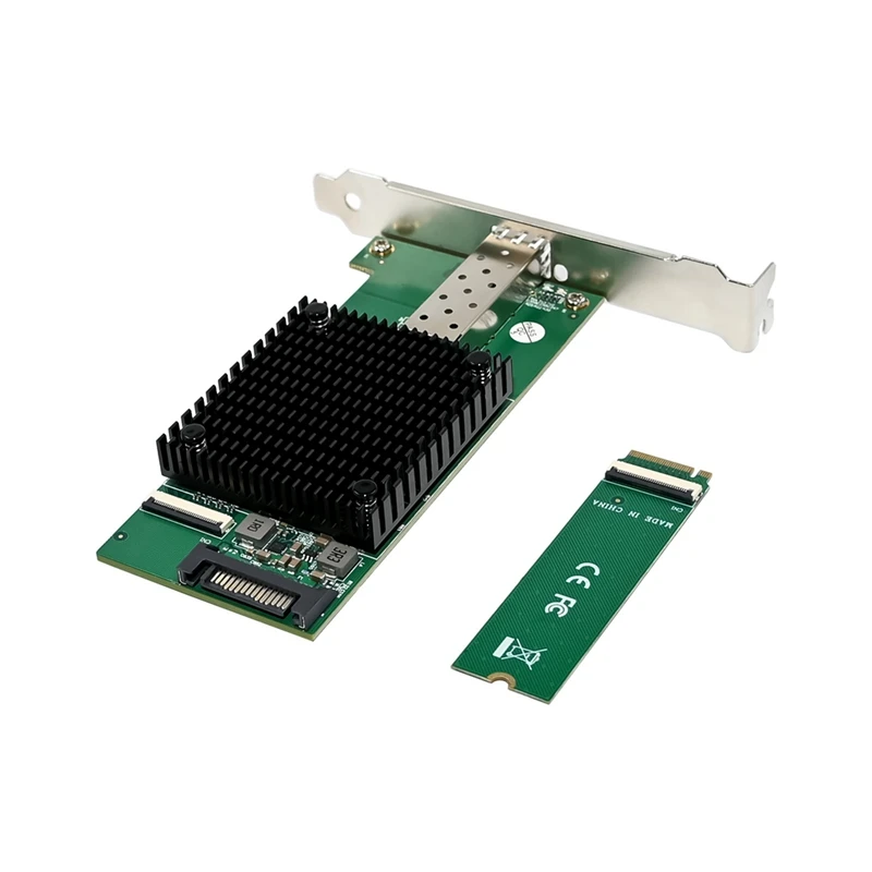 Server Network Card M.2 B+M KEY 8-Channel Single-Port 10Gbe SFP Ethernet NIC Network Card For Win10 Freebsd Linux System