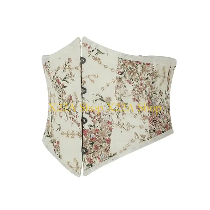 Unique Comfortable Retro Waist Trainer Corset Sculpting Body Shaper Embroidered Design