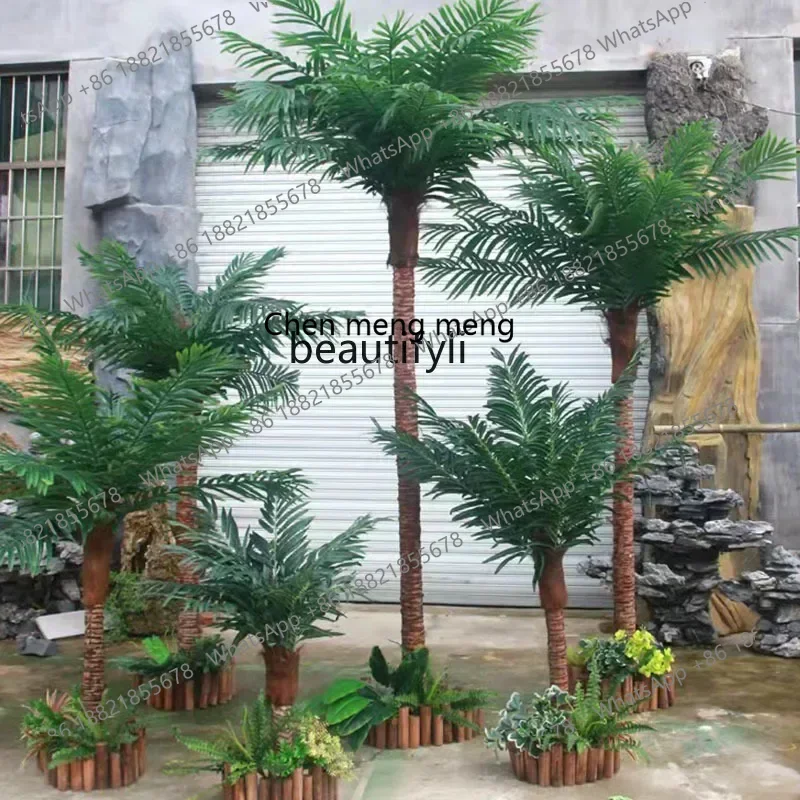 ss cn8350 ss 8350 Imitation Coconut Tree Landscape Shopping Mall Large Palm Tree Decorative Basin Tree Planting