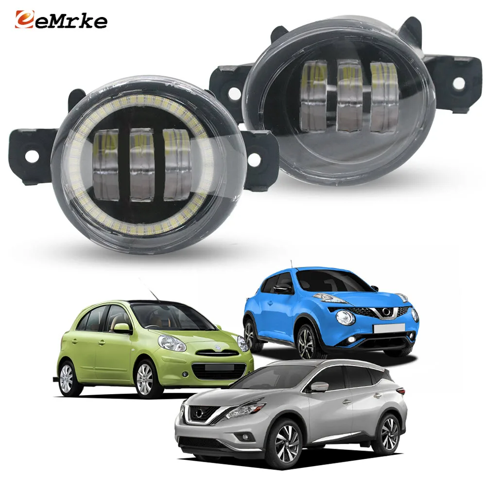 

OEM Style LED or Halogen Fog Lights Angel Eye DRL For Nissan Juke 2015-2020 / March Micra K13 2010-2016 Murano III Z52 2015-2018