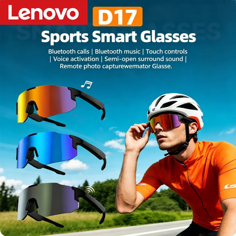 

D17 Smart Cycling Glasses Cycling Glasses Headphones Phone Calls Music Touch Controls and UV Protection