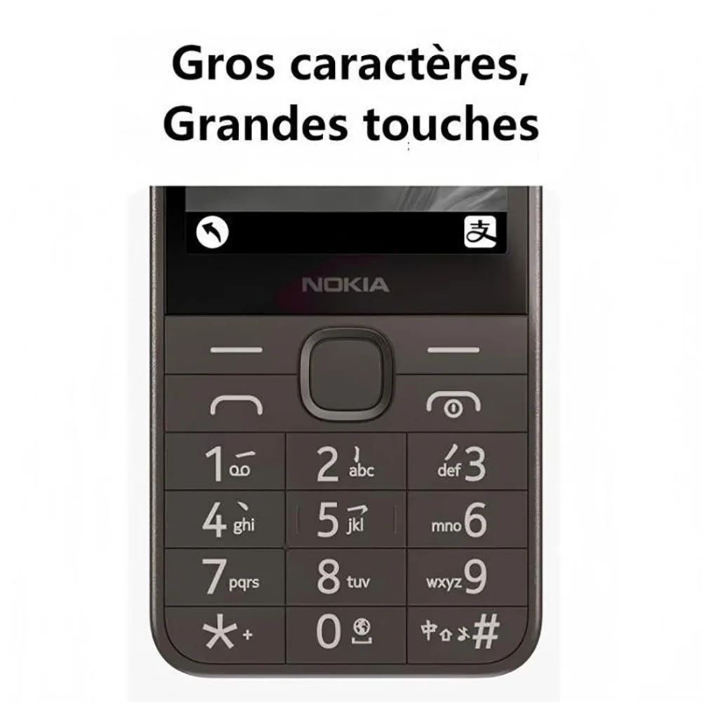 Telefone Nokia 235 4G Backup, 2SIM GSM, Tela de 2.8 polegadas, Bluetooth 5.0, Rádio FM, 1450mAh, Tipo-C, 3.5mm, MP3, Telefone Desbloqueado para Idosos