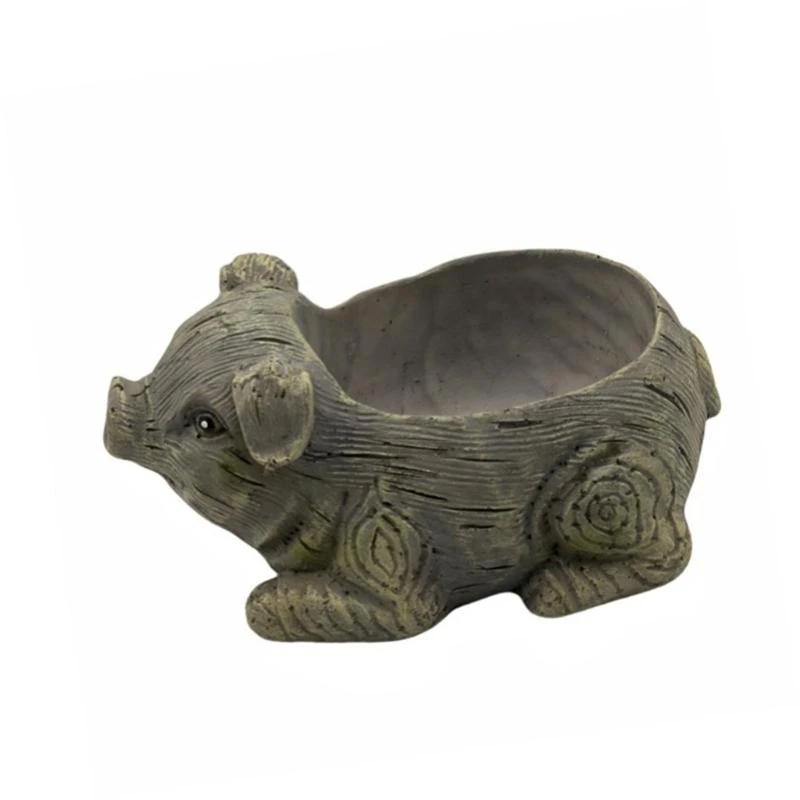 

652F Decorative Pots Adorable Animal Themed Resin Planter for Indoor Bonsais and Cactus Balcony Air Plant Holder