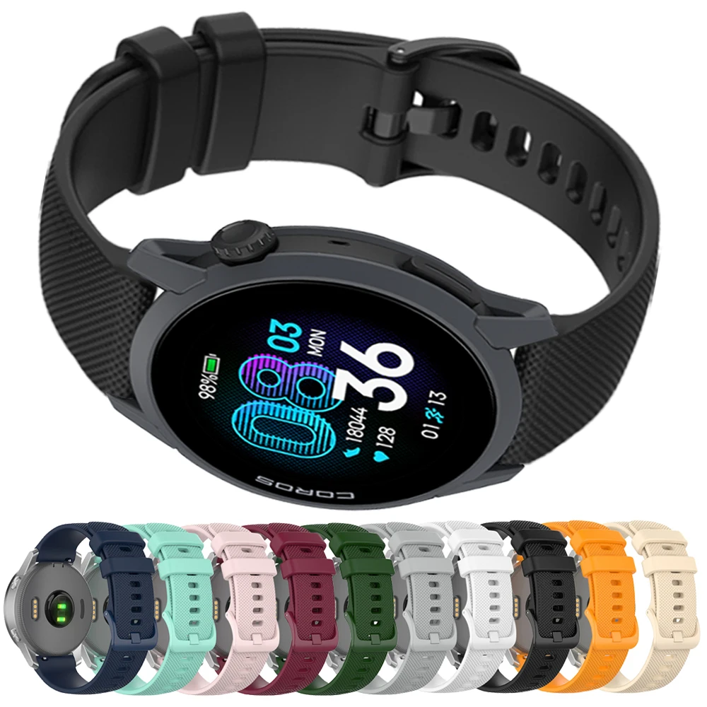 20mm 22mm Silikonarmband für COROS PACE 4 3 2 Sport Weiches Uhrenarmband für COROS APEX 2 Pro 42mm 46mm/APEX 4 Ersatz-Armband
