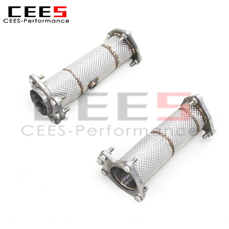 CEES Downpipe Exhaust Pipe for Chevrolet CORVETTE C8 2019-2026 Stainless Steel Heat Shield Header Exhaust System in Stock