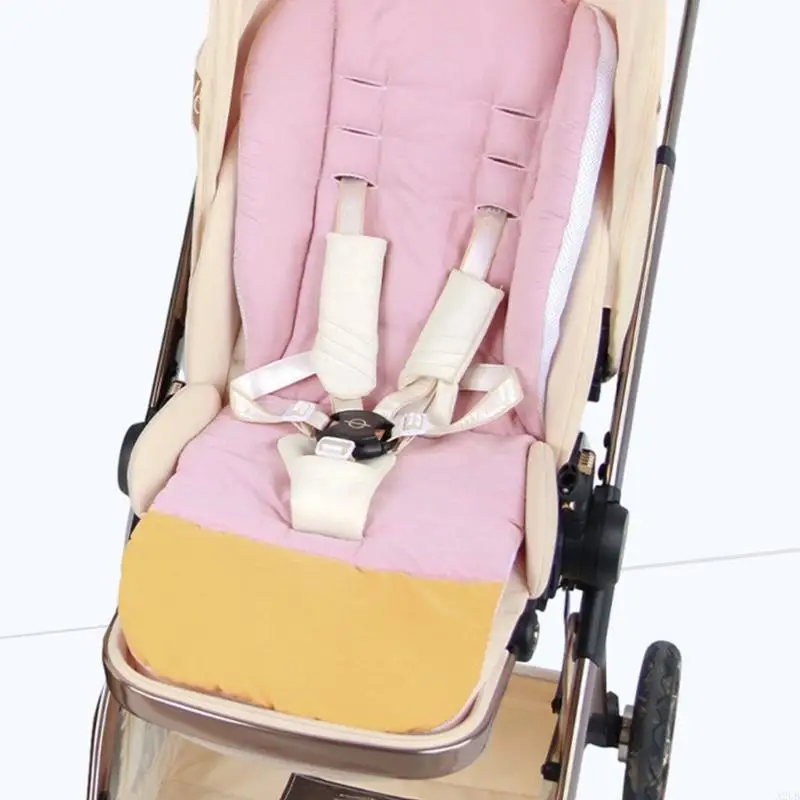 بساط عربات الأطفال للفصول الأربعة، تصميم مضاد للانزلاق، مريح من القطن والبوليستر، سهل التركيب لمقعد عربة الأطفال A2UB