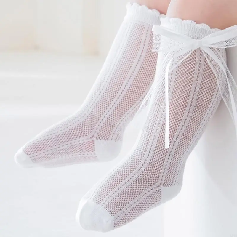 

1 Pair Breathable Mesh Under Knee Socks for Baby and Toddler Nonslip Ankle Socks Lovely Charm Girls Stockings A2UB