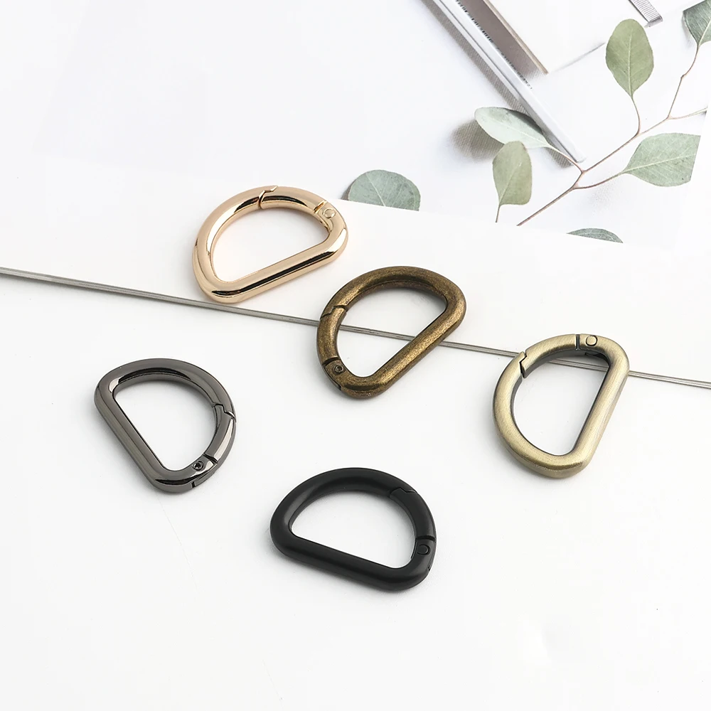 10/30/100PCS Bone Shape Open Metal Buckles Carabiner Clip Keyring Buckle For Key Chain Backpack Handbag Purse Strap Accessories