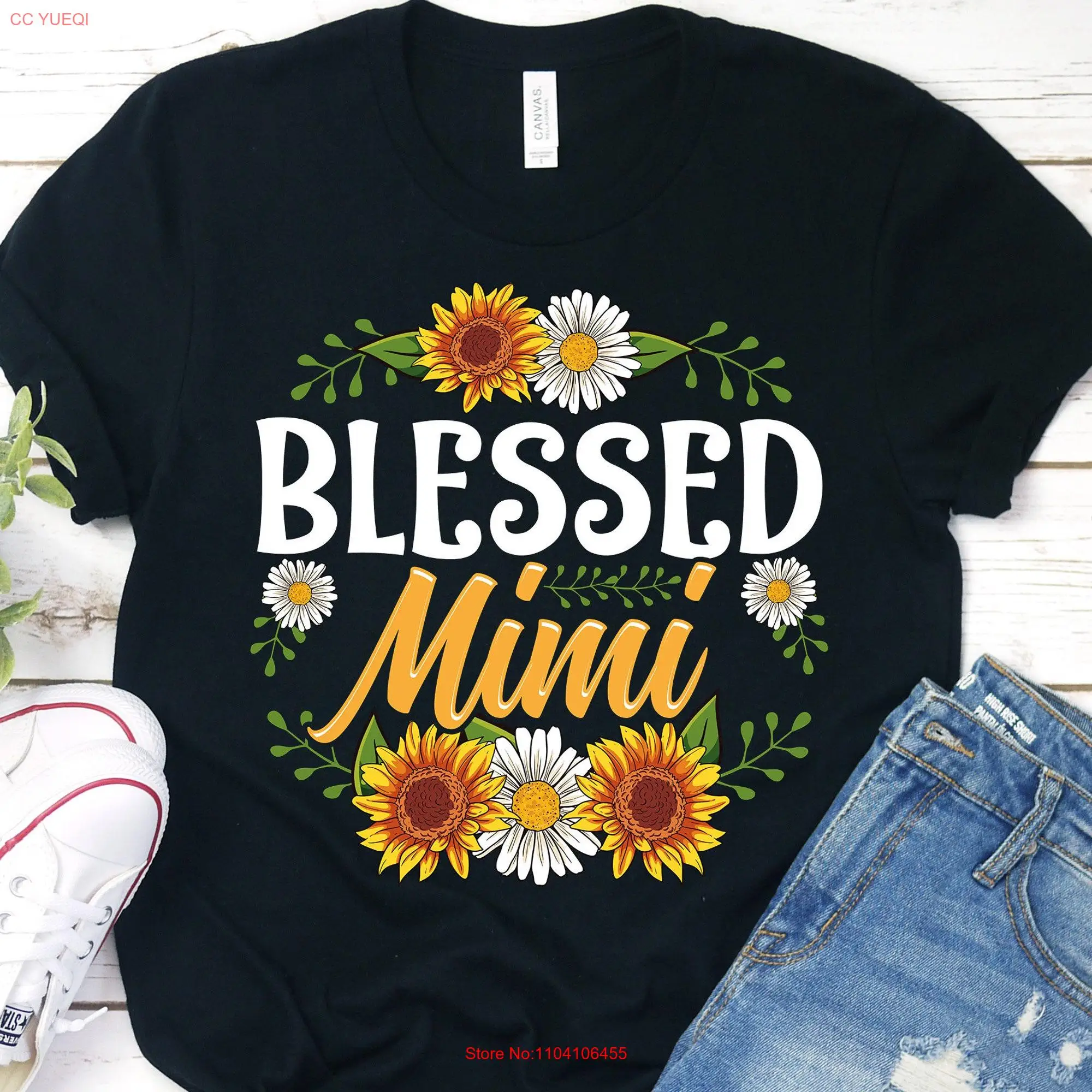 Blessed Mimi T Shirt For Pregnancy Announcement Mothers Day Christmas long or short sleeves