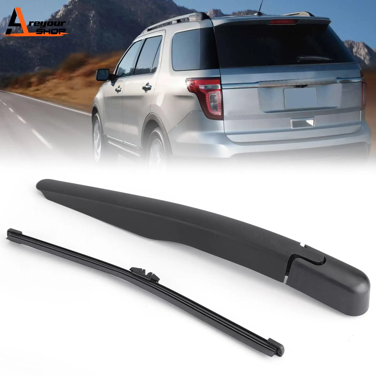 Areyourshop Rear Window Windshield Wiper Arm Blade Set For Ford Explorer 2011-2018 Car Accessories Exterior Auto Parts