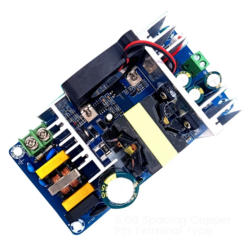 1 Piece Isolation Switch Power Module AC-DC Step-Down Module 8A 220V To 24V Power Board With Fan (5.08 Terminal)