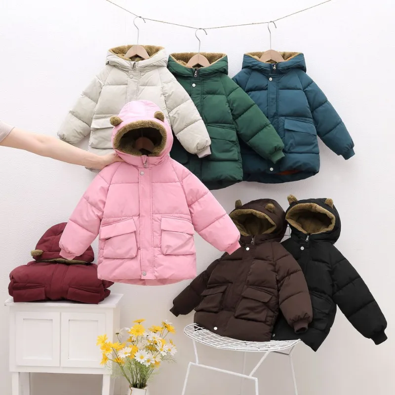 Ropa para niños, Chaqueta de algodón para niños, chaquetas para niños y niñas, chaquetas gruesas para niños, ropa de invierno para niñas, prendas de vestir exteriores