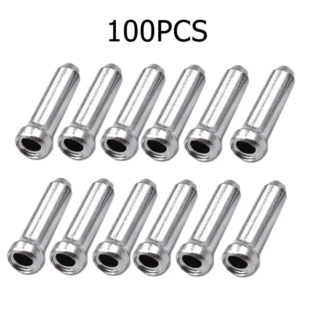 AliExpress Bicycle Brake Sliders Cable Points To Aluminum Brake Line Front Chain Shifter Inside Wire End Cap Tip Crimped MTB Bike Accessor
