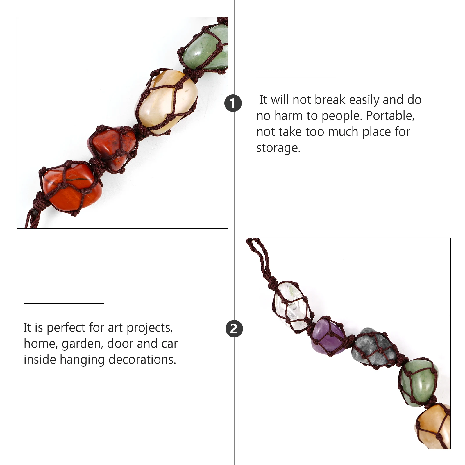 

Seven Chakras for Car Hanging Crystal Decor Hanging nament Gemstones Crystal naments Window Accessories