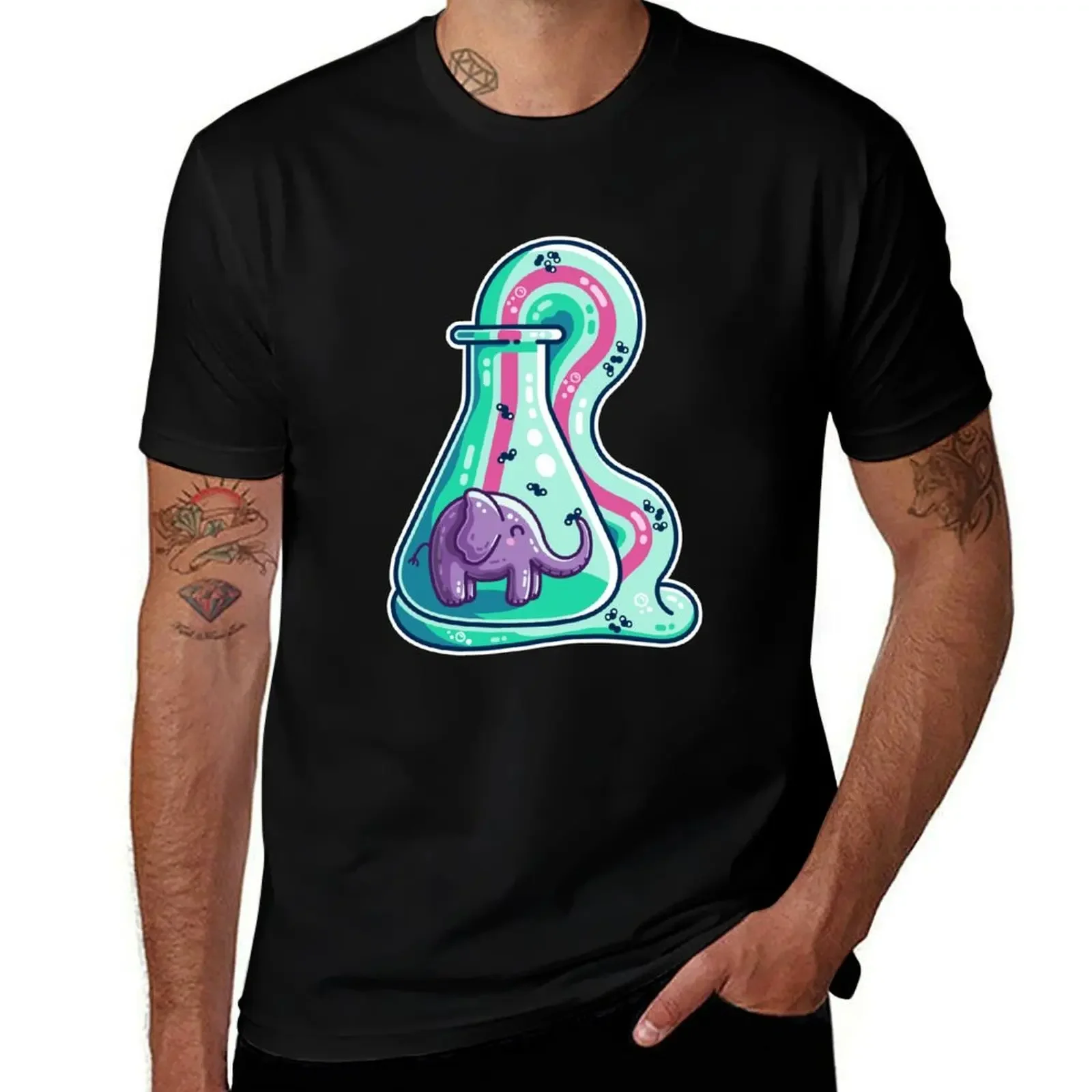 Elephant Toothpaste Chemistry Experiment T-Shirt anime clothes oversized t shirt men clothings