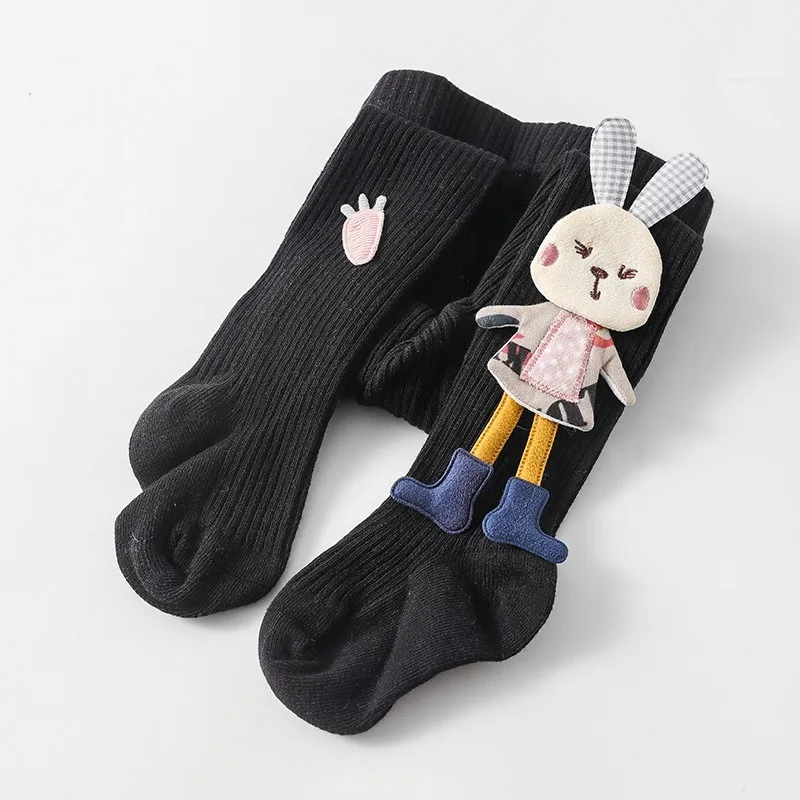 Baby Girl Tights Cartoon Stockings 3D Rabbit Cute Girls Pantyhose Cotton Autumn Winter Trousers Knitted Socks Pants 0-4 Years