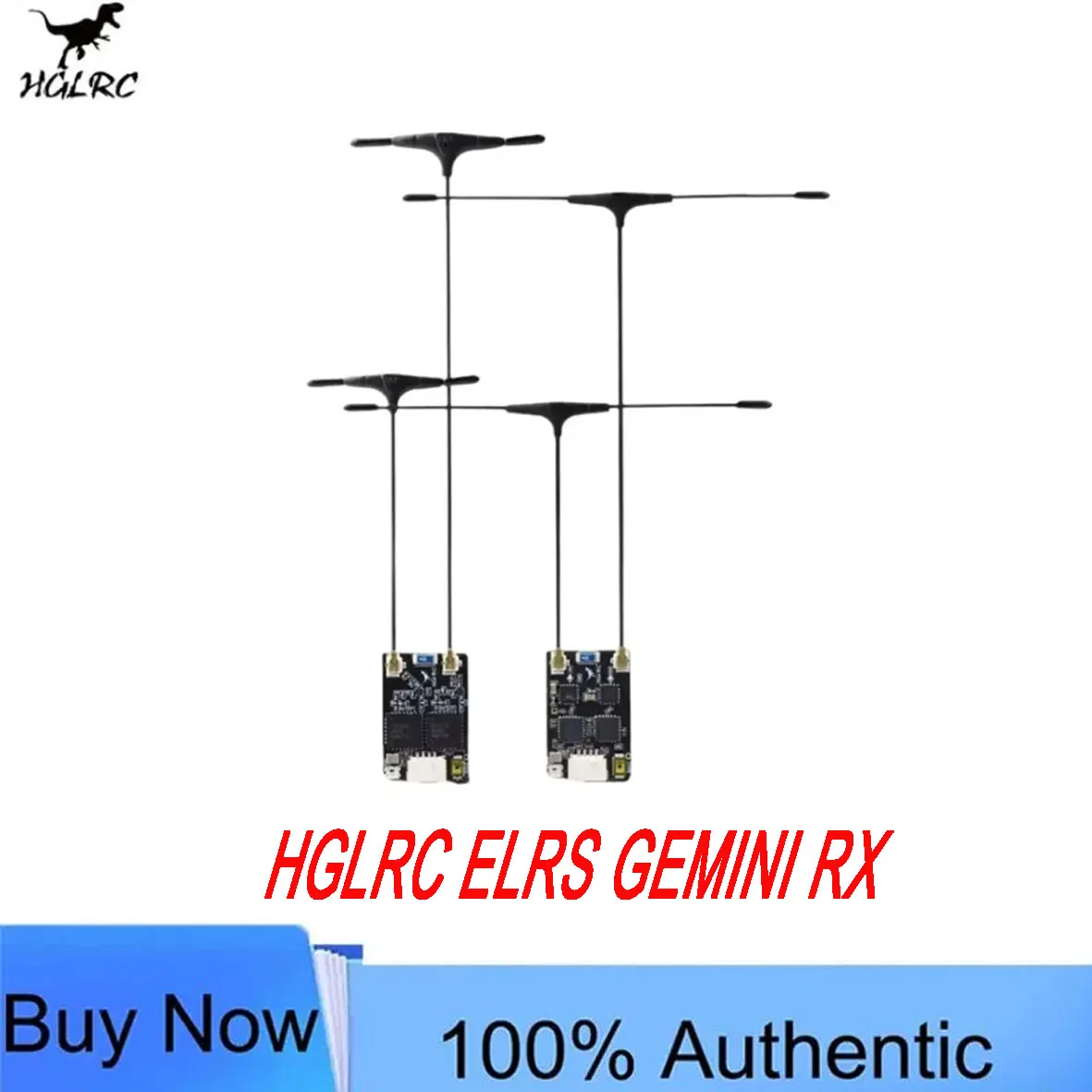 HGLRC 2025 New ELRS GEMINI RX Dual Band Receiver 2.4G/915Mhz - FPV Receiver for RC Airplane & Long Range FPV Drone