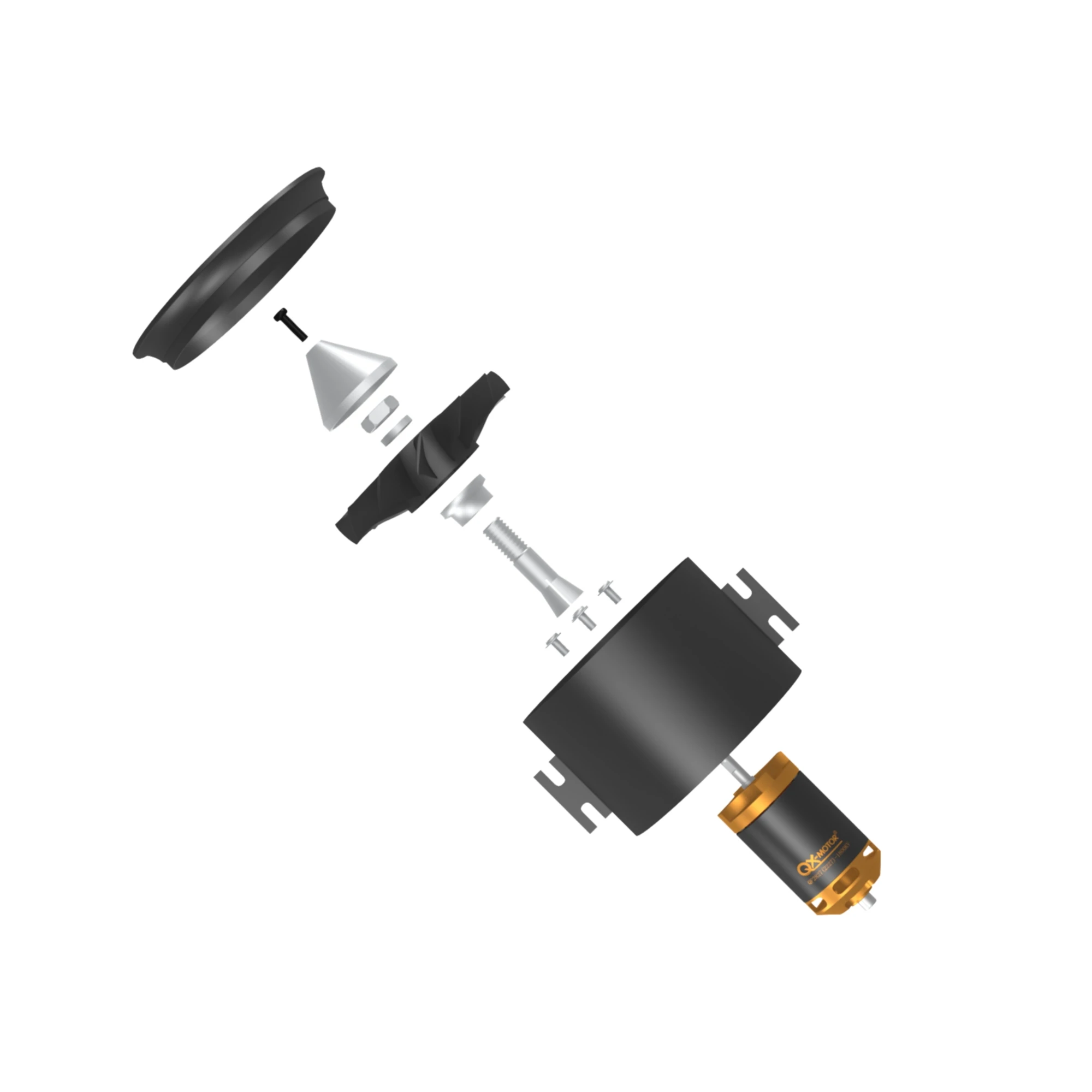 Qx-Motor 70mm EDF 4s 6s QF2827 Bürstenloser Motor 12-Blatt Impeller für RC EDF Jet Flugzeuge – Detail 6