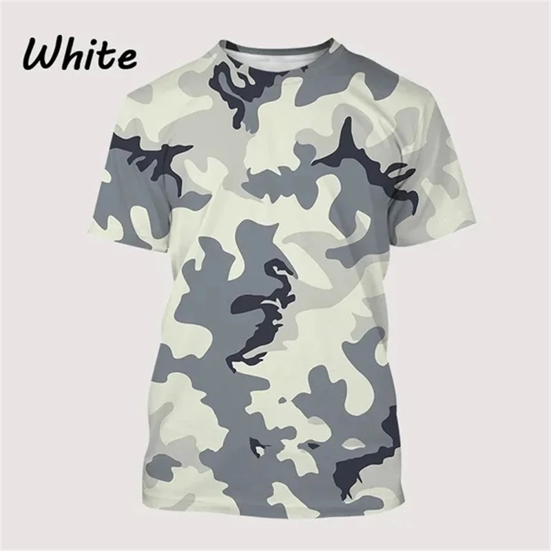 Casual 3D Printed Fashion Camouflage Style Men\'s Round Neck Short Sleeve Tops T Shirts Streetwear Cheap High Quality T-shirts