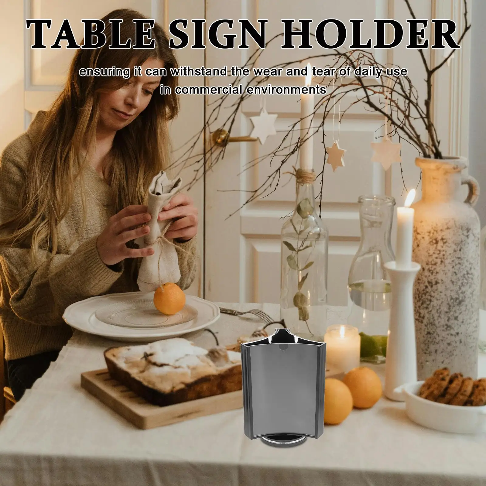 หมุนตารางการ์ดผู้ถือป้ายอะคริลิคจอแสดงผลที่ชัดเจนStเมนูการนําเสนอผู้ถือบัตรพลาสติกอเนกประสงค์เชิงพาณิชย์ใช้งานง่าย