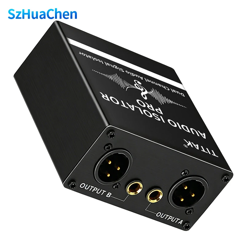 Premium Dual Channel Audio Isolator Ground Loop Hum Noise Eliminator Suitable for Studio Recording Live Stage Conference Audio