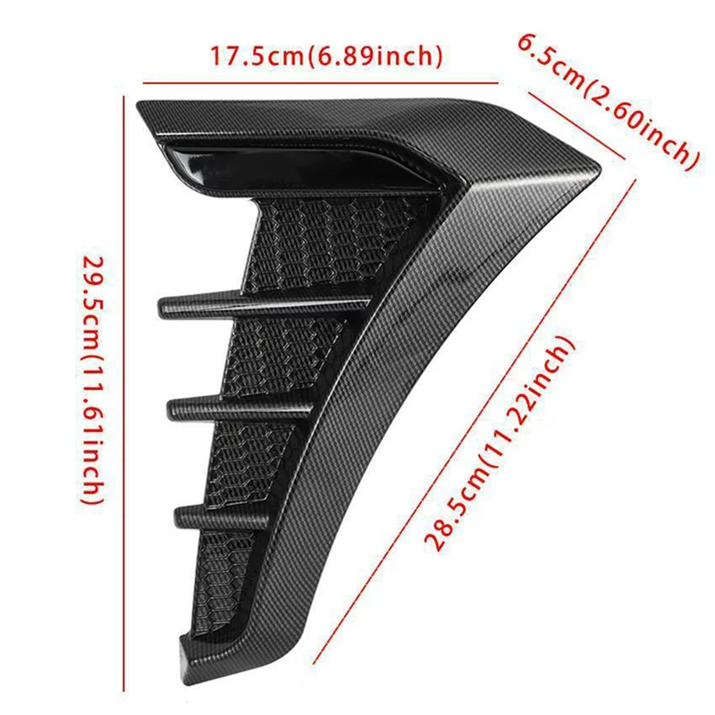 Side Air Fender Vents Trim for Toyota Corolla Altis Levin 2019 2020 2021 ABS Carbon Fiber Side Wing Flow Cover Sticker