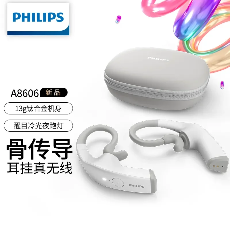 

Original Philips TAA8606 Earphones Wireless Bluetooth V5.2 Headphone HiFi HD Call IPX5 Waterproof Long Endurance Headset