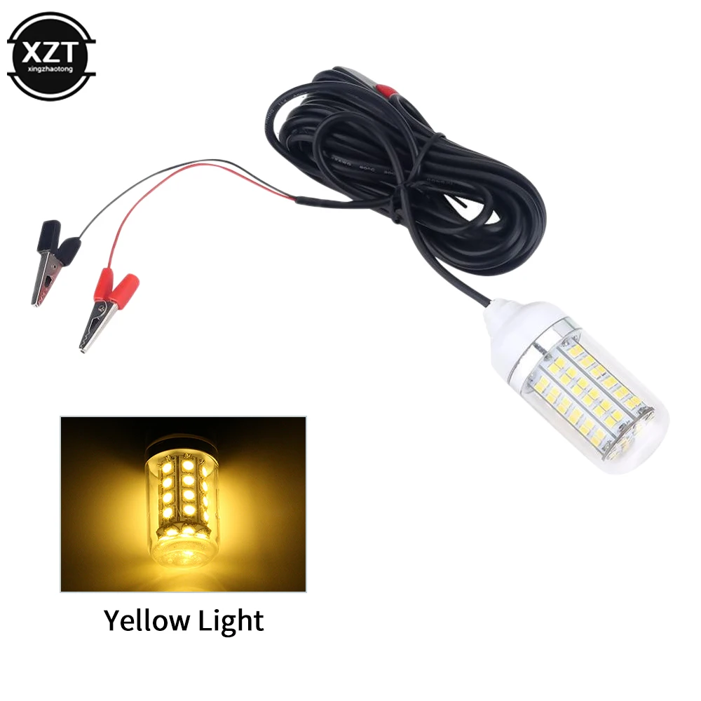 

12V Underwater Lamp LEDs Night Fishing Light IP68 Waterproof Multicolor Deep Attracts Fish Finder Lamp Boat Lights