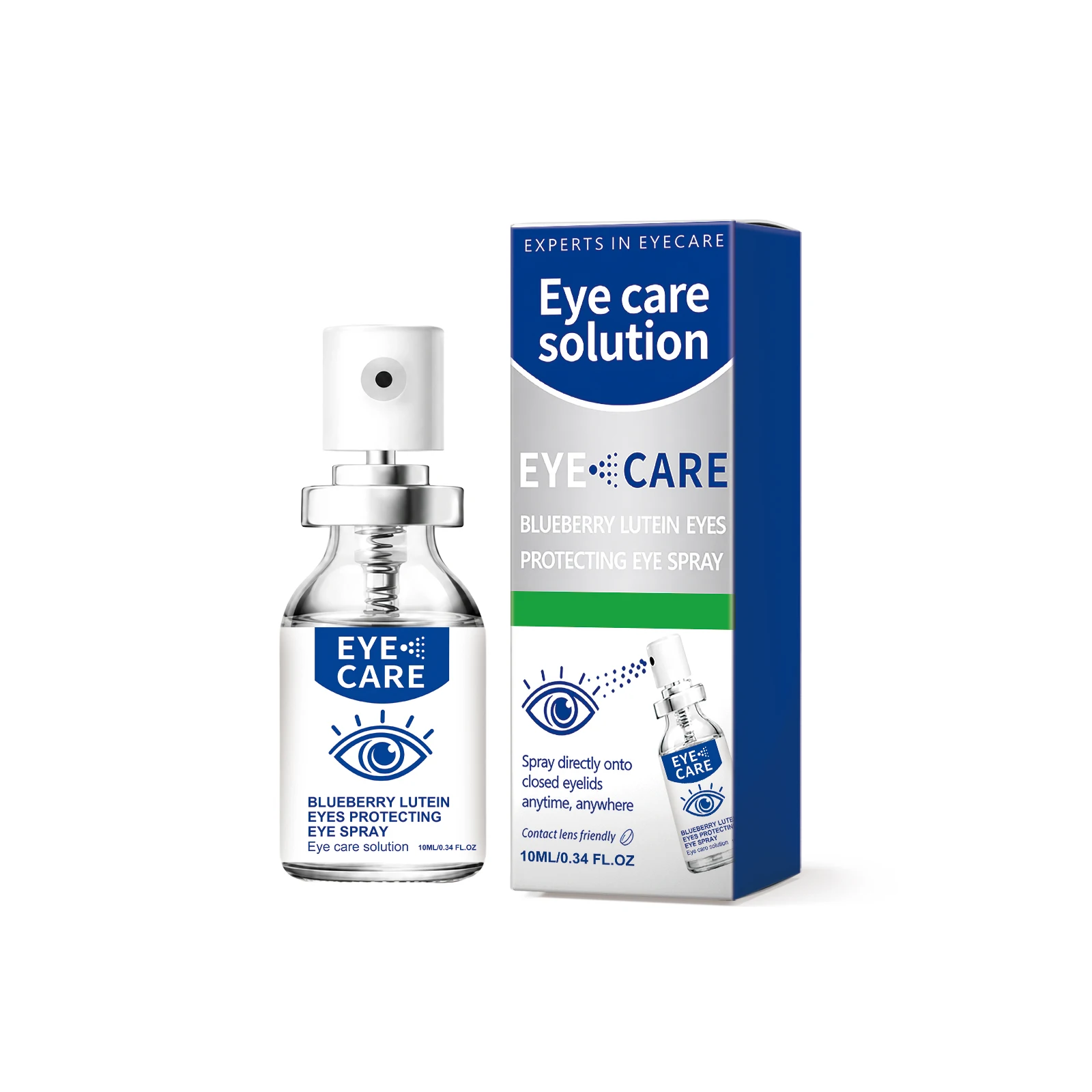 Eye Moisturizing Spray Relieve Eye Pain Dry Itchy Fatigue Comfortable Late‑Night Eye Conditioning Fine Mist Eye Care Spray 10ml