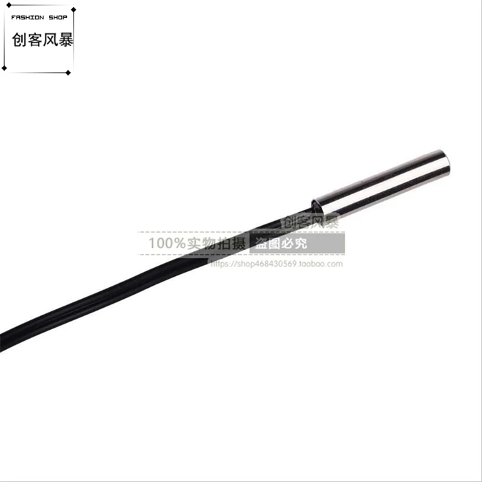 NTC Thermosensitive Temperature Sensor B3950 10K 1% Teflon High Temperature Resistant Line Waterproof Probe 1-2-3 Meters