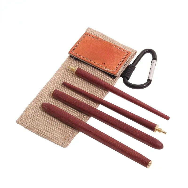 1 Pair Mahogany Folding Chopsticks Portable Travel Picnic Outdoor Camping Tableware Wooden Chopsticks Dinnerware