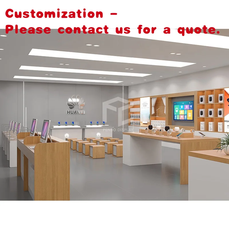 

на заказ.Деревянный стиль, электроника, магазин, дизайн интерьера, индивидуальный дисплей для телефона, стол для мобильного телефона, дизайн магазина мобильного телефона