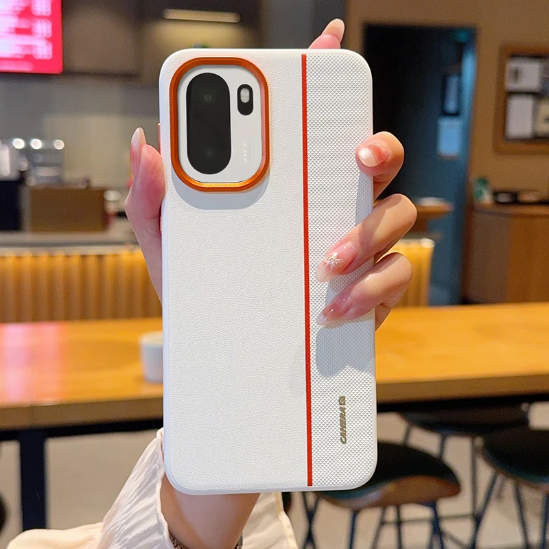 

Для Oneplus 15, модный кожаный чехол контрастного цвета кожи Oneplus Ace5 Ace6, беспроводной магнитный защитный чехол Oneplus 15R