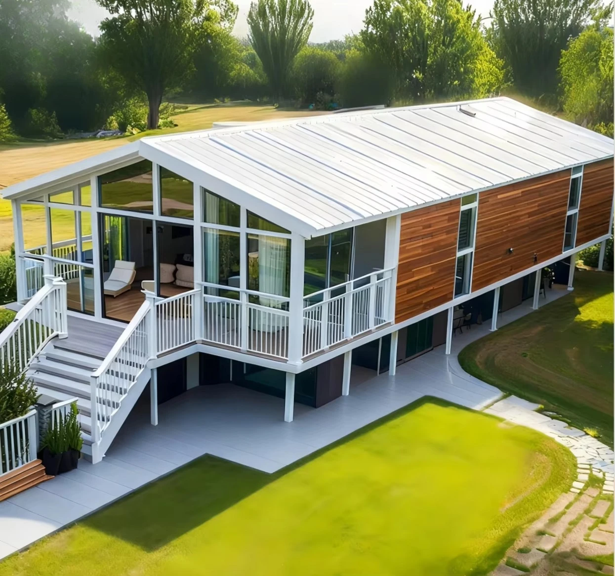 Luxury Villa Ready To Ship 20Ft 40Ft Casa Prefabricated Container Expandable House Prefab Portable Living Mobile Tiny Home