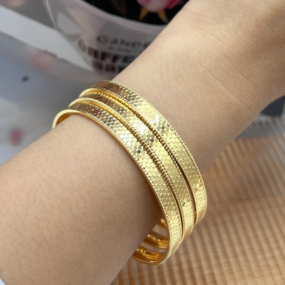 

Closed Mouth Bangles Vintage Bracelets Best Selling Dubai African Jewelry Fashion Design Wedding Gift Party Accessories Golden