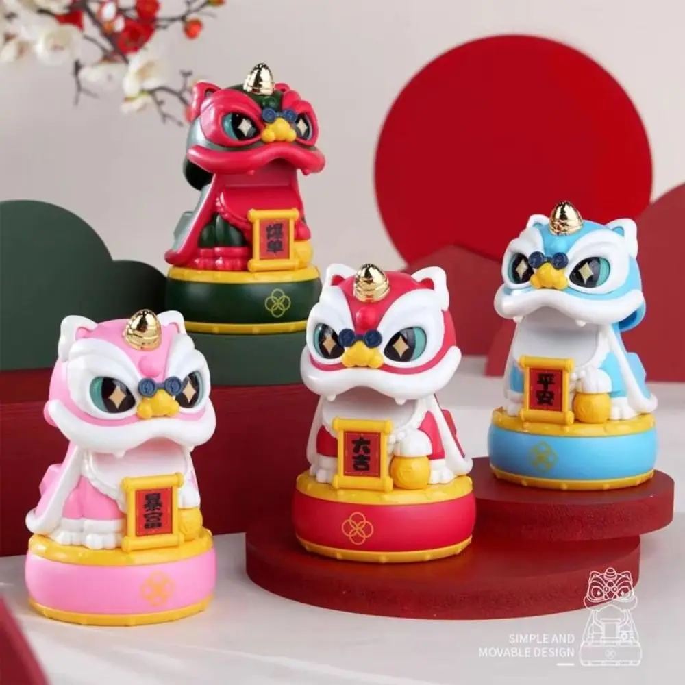 

Automatic Nodding Head Solar Powered Dancing Lion Toys Lucky Lion Figurine Attracting Wealth Desktop Wake Lion Statue Cute