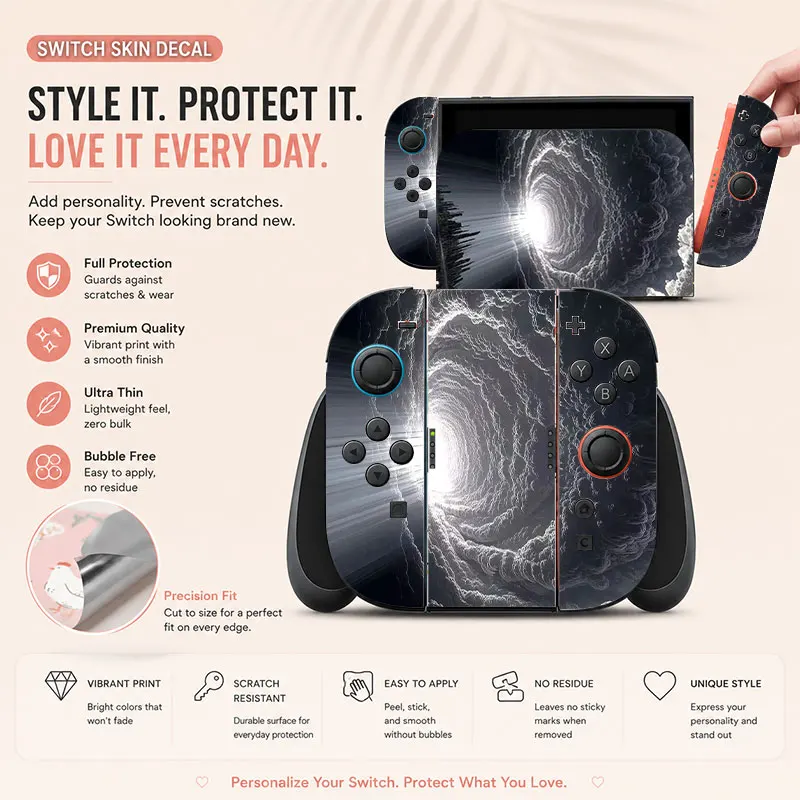 Creative pattern SWITCH game console protective film, with natural touch and comfortable feel, featuring personalized designs
