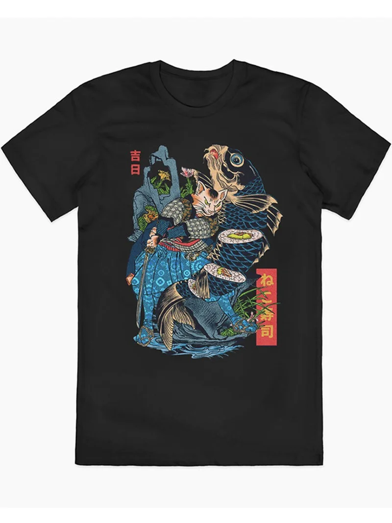 

Классическая летняя футболка в стиле суши, простая американская винтажная футболка оверсайз из хлопка с круглым вырезом и коротким рукавом, не мнущаяся, молодежная, F...