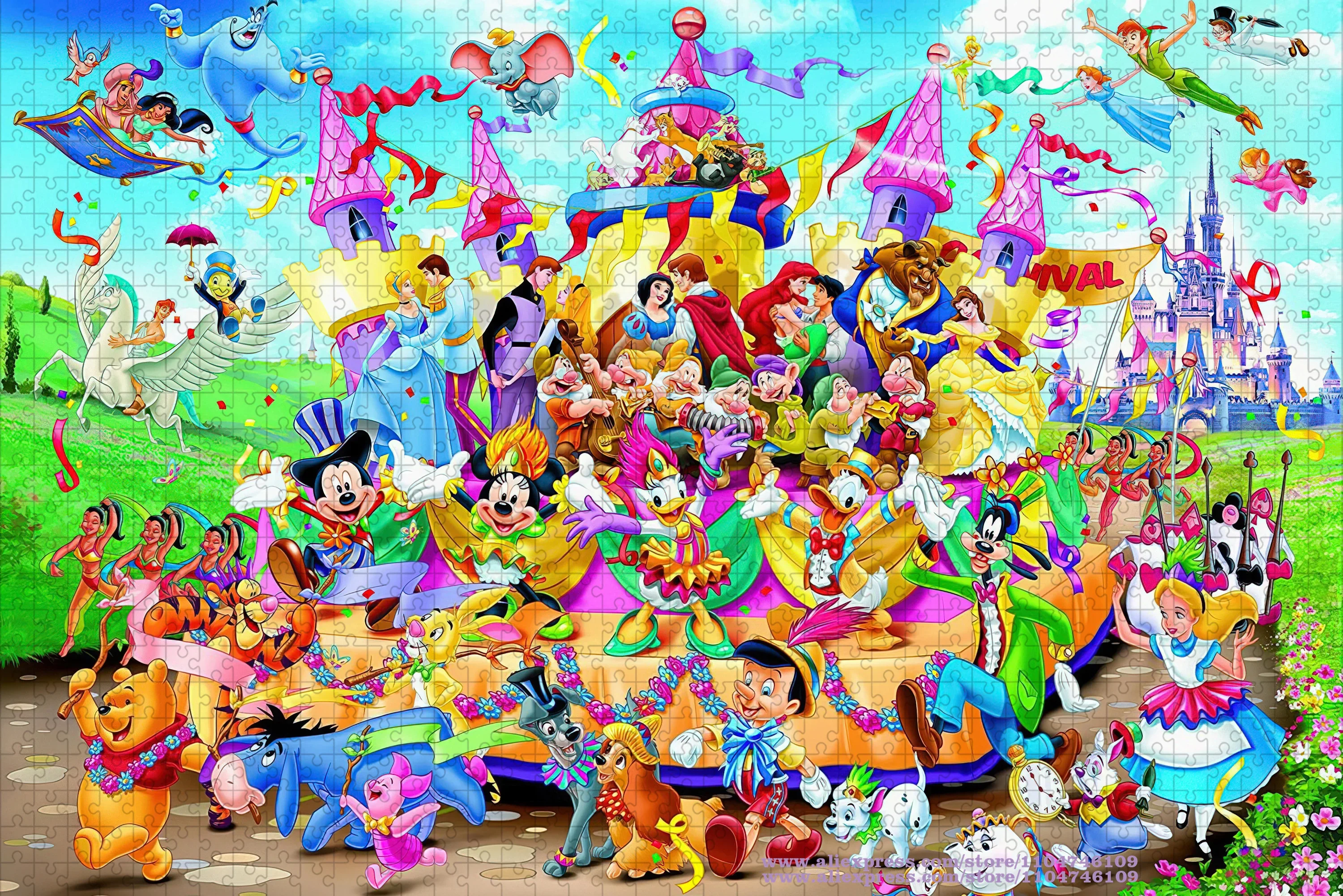 อะนิเมะคอลเลกชันตัวละครปริศนาจิ๊กซอว์ 108/200/300/500/1000 ชิ้นผู้ใหญ่เด็กปัญญาการศึกษาของเล่นคริสต์มาสของขวัญ