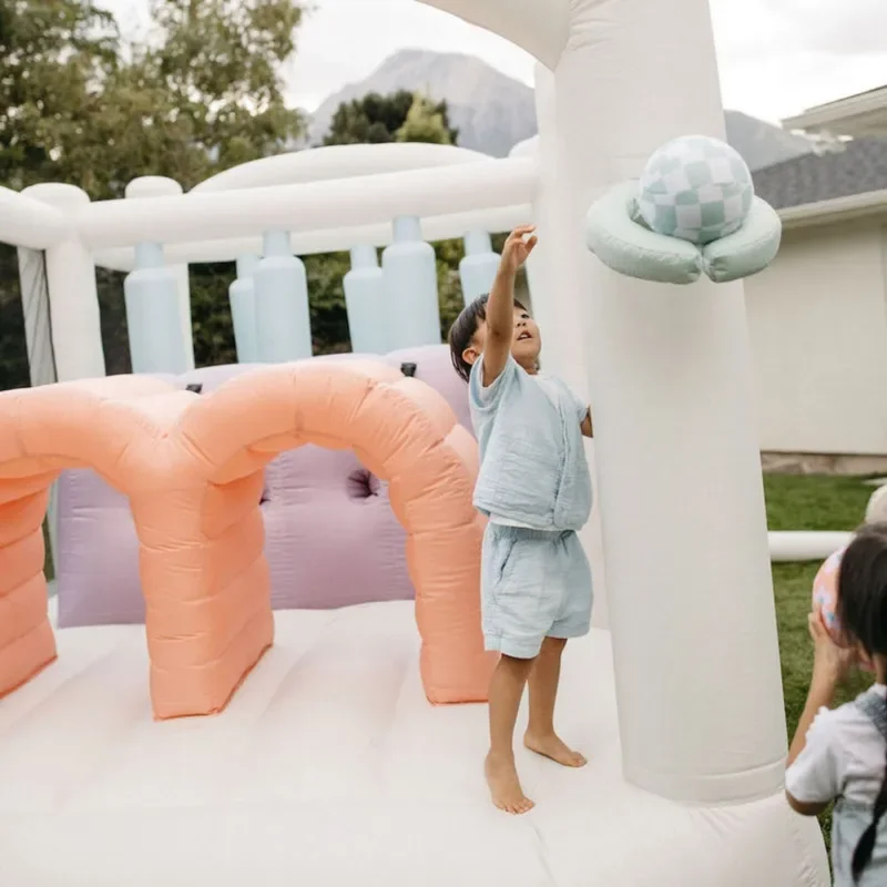Castillo inflable al aire libre, casa de rebote, trampolín deslizante inflable de PVC completo, adecuado para castillo de niños, fiesta de cumpleaños