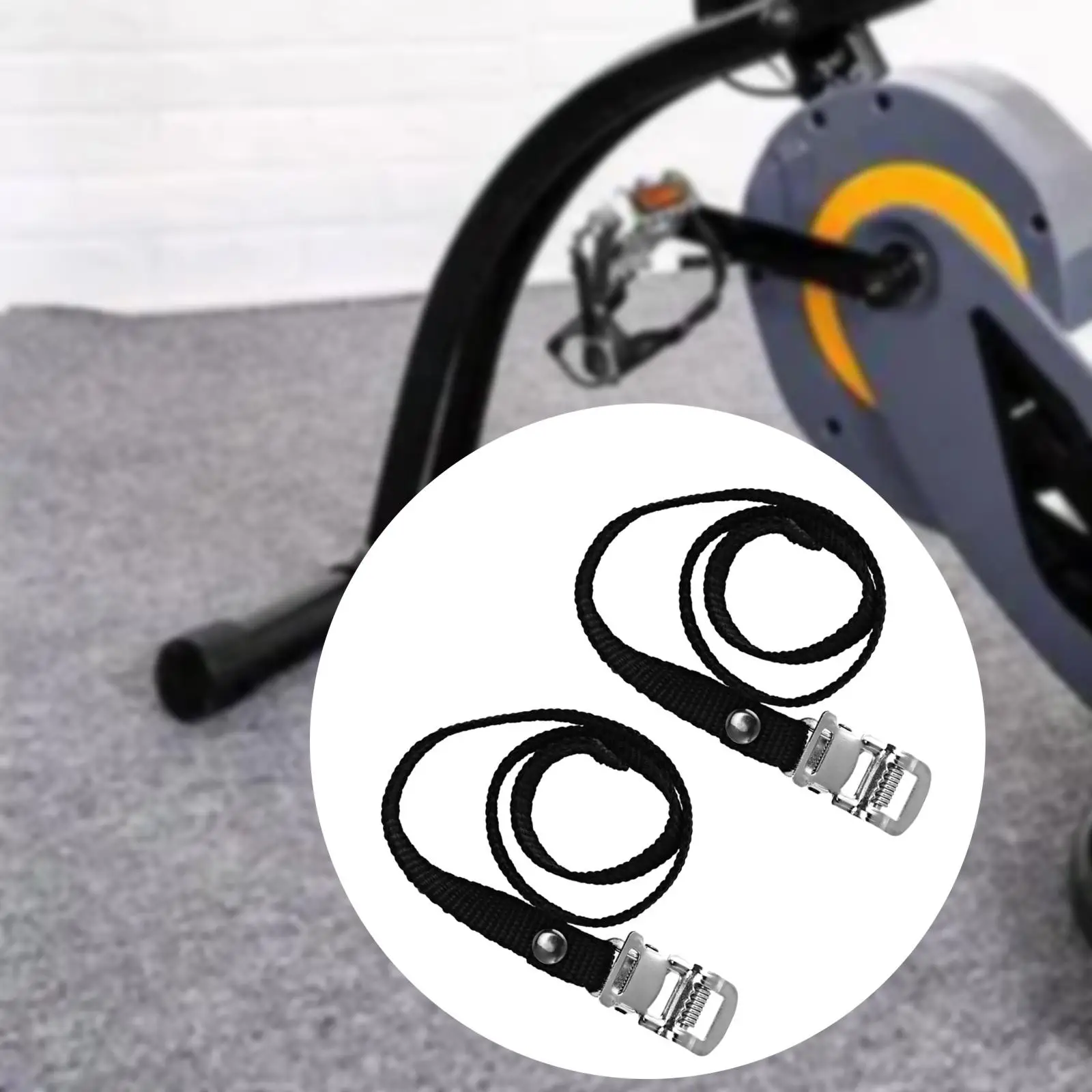 

Toe Clip Straps Stationary Bike Replacement 2x for Indoor Riding Road Bike