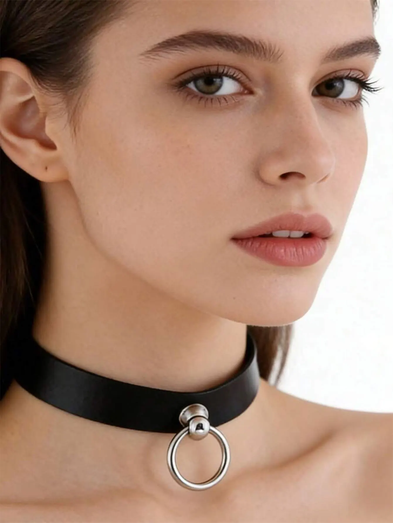 Sexy Gothic Punk PU-Leder-Halsband, Verstellbares Harness-Halsband, Y2K Korsett-Gürtel-Stil Halskette für Frauen Tägliche Streetwear – Detail 6