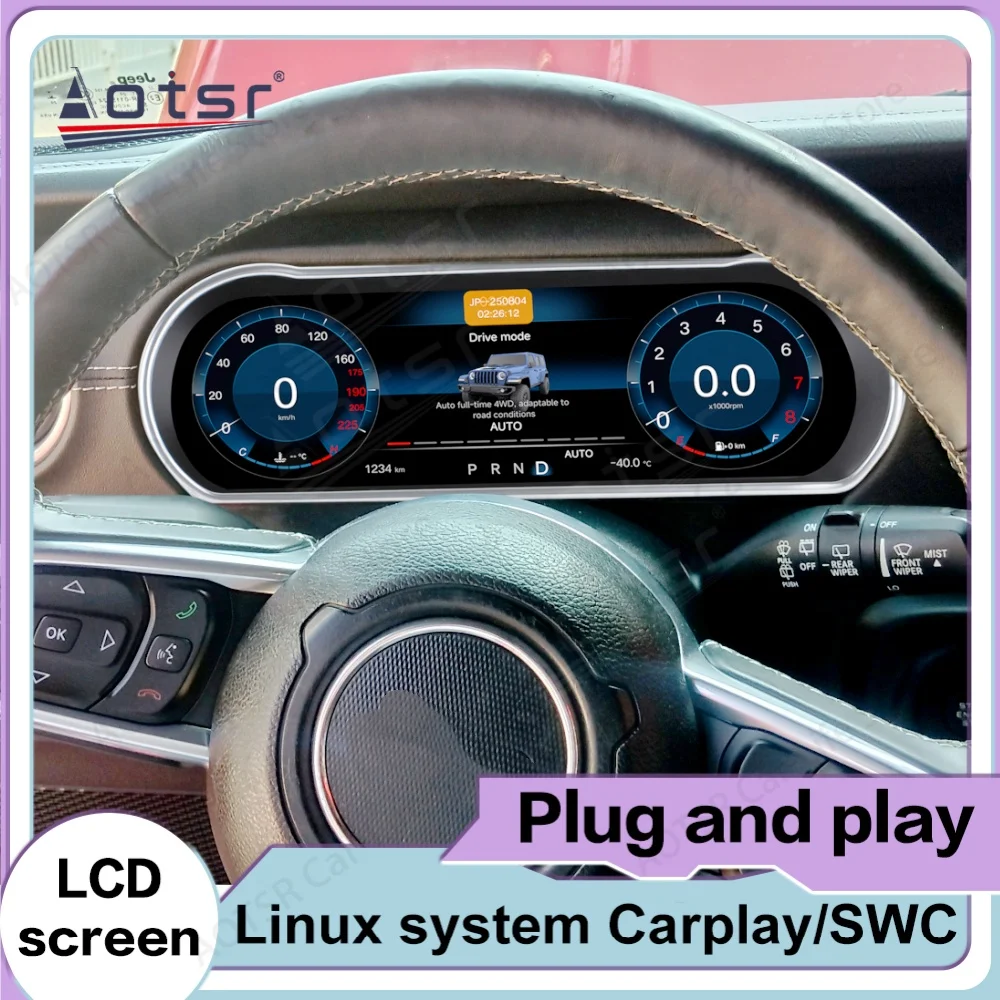

Linux Auto Gauge For Jeep Wrangler 2018~2023 Digital Performance Display Dashboard LCD Speed Table Car Virtual Information