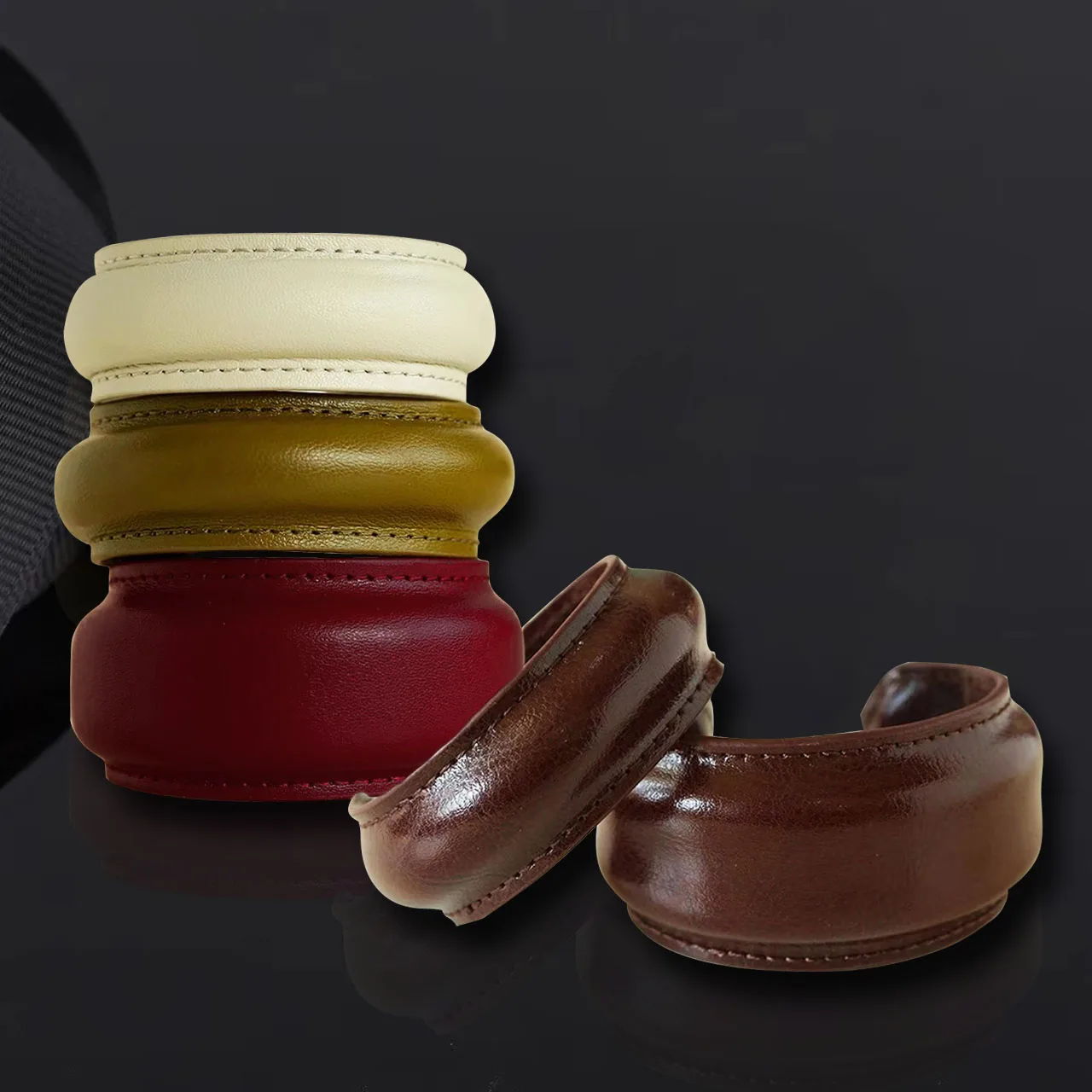 

Jewelry & Accessories Casual fashion Style Genuine Leather Three-Dimensional Opening Bracelet For Women And Men's Party Gifts