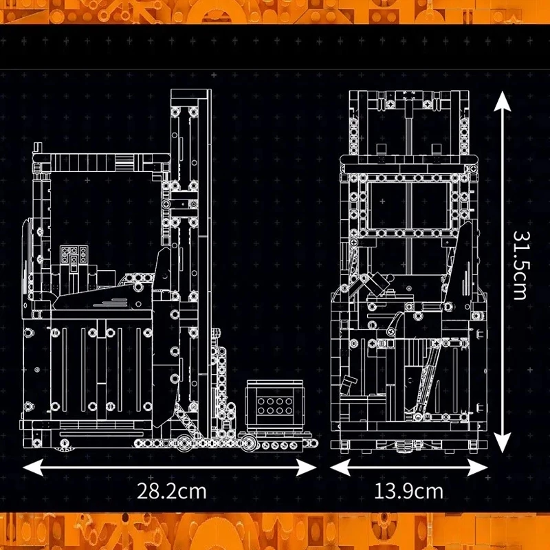 MOULD KING 17041 Technical Engineering Vehicles RC Forklift Truck 1506PCS Model Building Blocks Toys for Children Car Kids Gifts