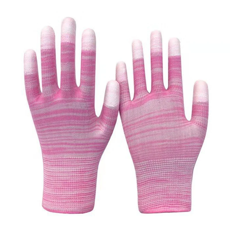 Перчатки для сада разных цветов, защитные перчатки из искусственной кожи с внутренним покрытием, нейлоновые, для работы на открытом воздухе, 6 пар