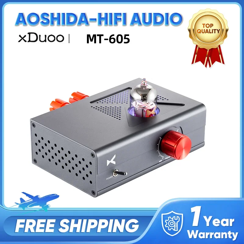 XDUOO MT-605 Power Amplifier 12AU7 Tube Digital Amplifier TI TAP3116 Amp Chip MT605 Amplifer 30W x2 Output Home Tube Amp Desktop