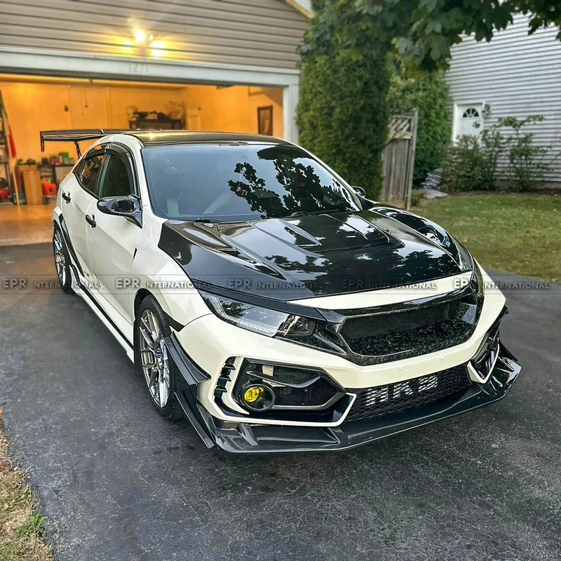 

Мастерская мудрости подходит для Honda Civic FK8, углеродное волокно, стиль JS, воздушный нож, спойлер, передний бампер, маленький объемный Mo