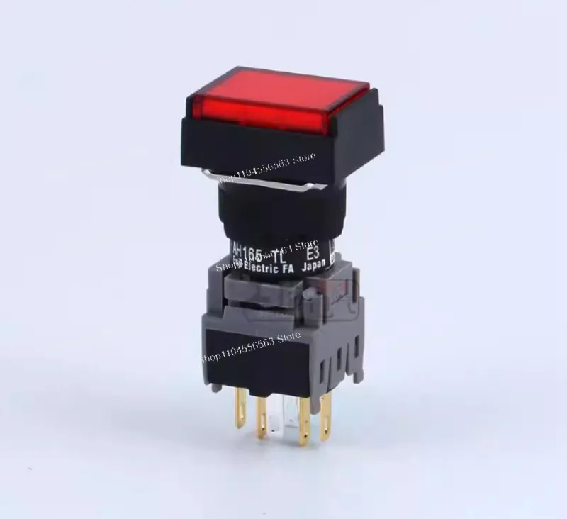 Illuminated Push Button Switch AH164-TL SL AH165-TL5G11E3 TL5, Momentary Self-Locking Rectangular Type for Control Panel